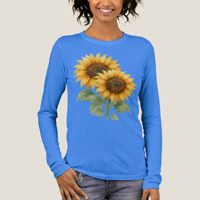 Sunflowers  Tri-Blend shirt (Vorderseite)