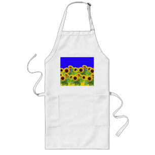 Sunflowers - Ukrainian Flag Peace Freedom Ukraine Lange Schürze
