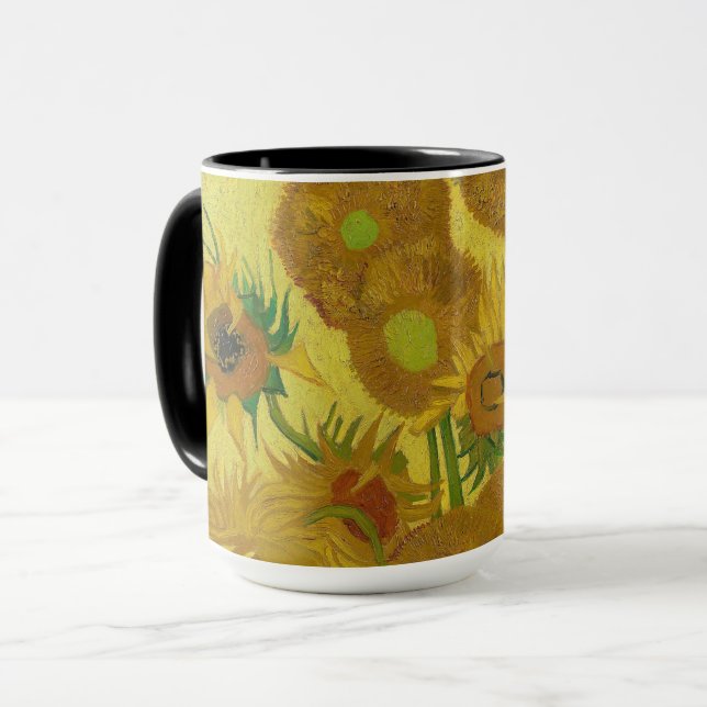 Sunflowers-Vincent van Gogh Small Tasse (Vorderseite Links)