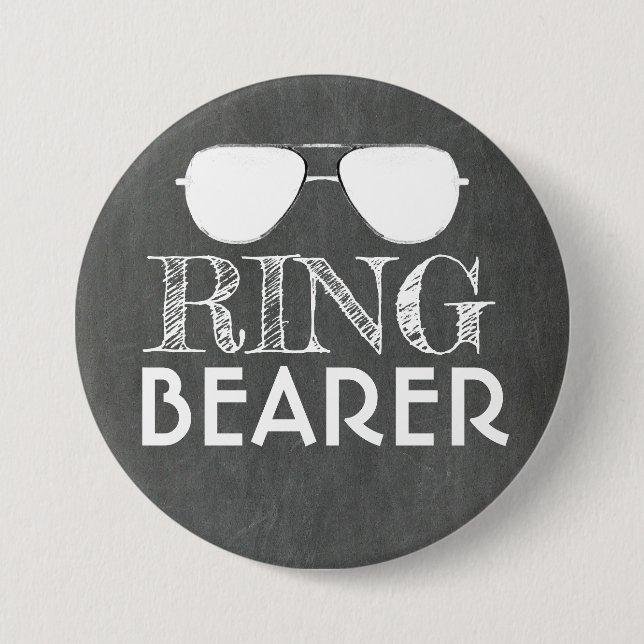 Sungasse Ring Bearer Ring Security Wedding Button (Vorderseite)