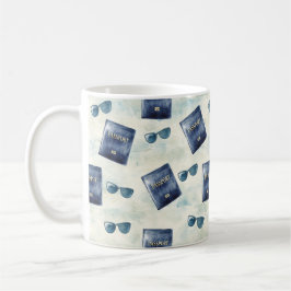 Sunglasses Travel Blue Passport Kaffeetasse