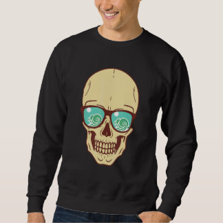 Sunglasses Wave Skull Heads Grunge Punk Metal Sweatshirt