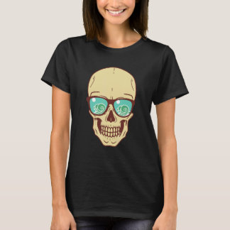 Sunglasses Wave Skull Heads Grunge Punk Metal T-Shirt