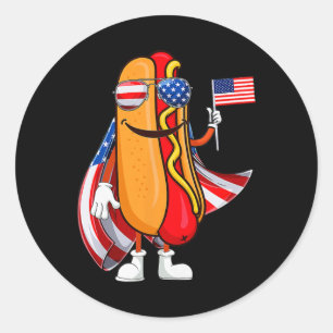 Sungles American Flag USA Funny 4. Juli 4. Juli Runder Aufkleber
