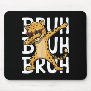 Sungles Cheetah Lover Dabbing Cheetah Bruh Wild an Mousepad