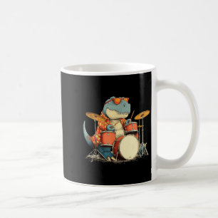 Sungles Rockstar-Dinosaurier mit coolen Trommeln K Kaffeetasse