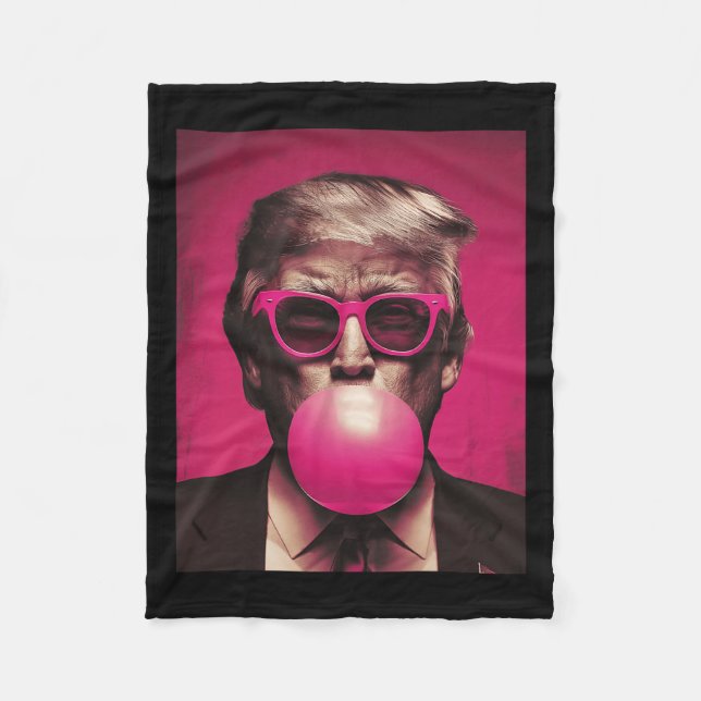 Sungles Trump Bubble Gum Fleecedecke (Vorderseite)