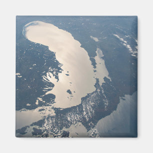 Sunglint Beams Off Lake Michigan Magnet