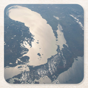 Sunglint Beams Off Lake Michigan Rechteckiger Pappuntersetzer