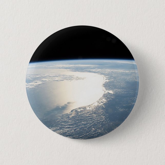 Sunglint spiegelt den Golf von Mexiko wider Button (Vorderseite)