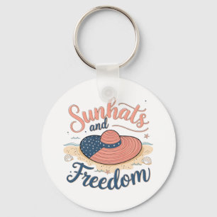 Sunhats und Freedom Patriotic Schlüsselanhänger
