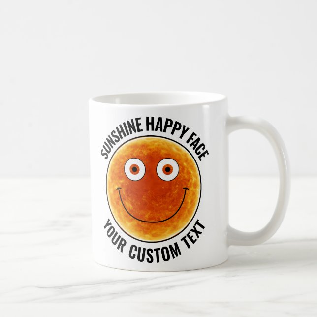 Sunhine Happy Face Personalized Custom Mug Kaffeetasse (Rechts)
