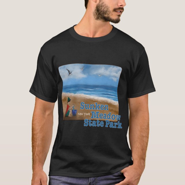 Sunken Meadow Staat Park Neu T-Shirt (Vorderseite)