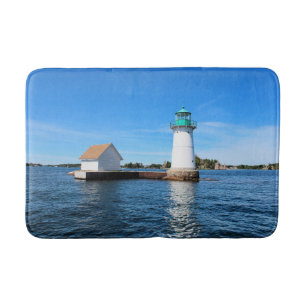 Sunken Rock Lighthouse, New York Bath Mat Badematte
