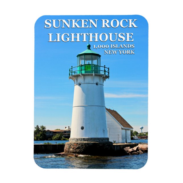 Sunken Rock Lighthouse, New York Flexi Magnet (Vertikal)