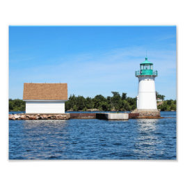 Sunken Rock Lighthouse, New York Foto Print