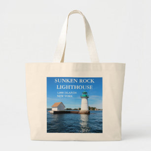 Sunken Rock Lighthouse, New York Jumbo Stoffbeutel