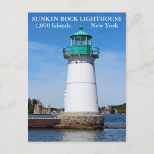 Sunken Rock Lighthouse, New York Postkarte