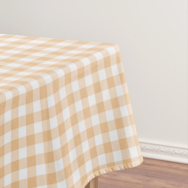 Sunkissed Pumpkin | Light Orange Gingham Tischdecke (Beispiel)