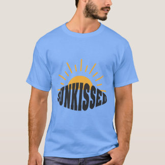 Sunkissed T - Shirt Summer Sea Beach Sunset Retro