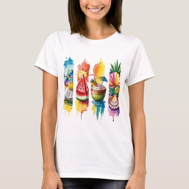 Sunkissy & Salty - Schönes Shirt am Strand (Vorderseite)