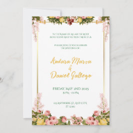 Sunlight & Greenery Wedding Invite Einladung