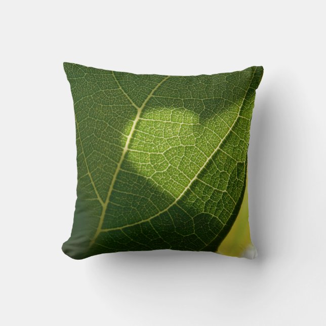Sunlight Heart Leaf Pillow Kissen (Vorderseite)