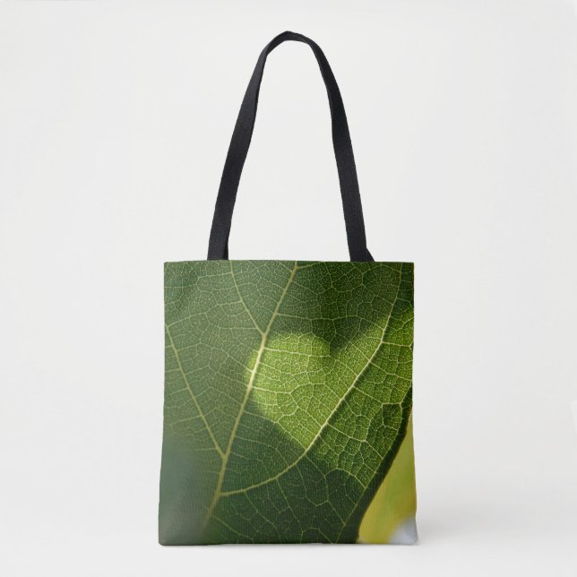 Sunlight Heart Leaf Tote Bag (Vorderseite)
