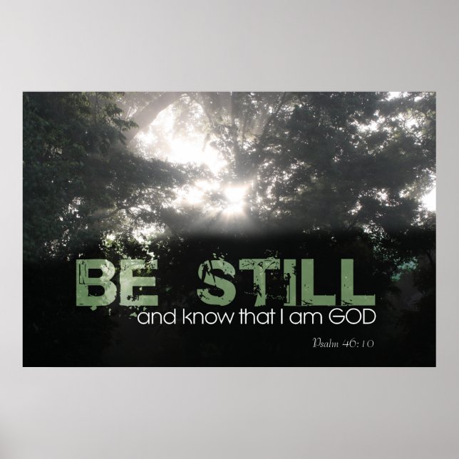 Sunlight Shining Thru Fog Religious Poster (Vorne)