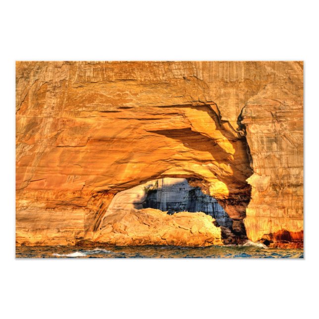Sunlit arch, Pictured Rocks NL, Michigan Fotodruck (Vorne)