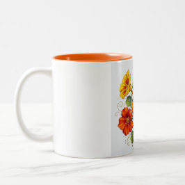 Sunlit Blossoms Ceramic Mug  Zweifarbige Tasse
