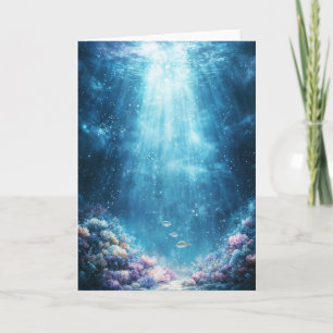 Sunlit Coral Wonderland mit tropischen Fischen Karte