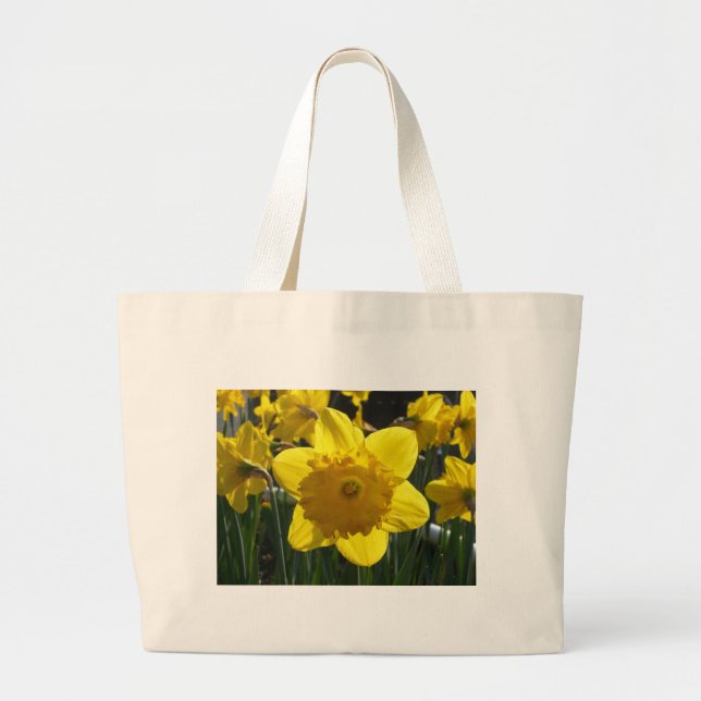 Sunlit Daffodil Jumbo Stoffbeutel (Vorne)