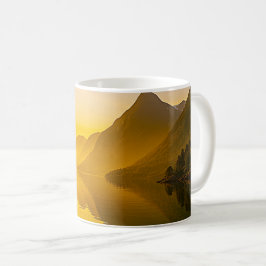 Sunlit Fjord Serenity Kaffeetasse