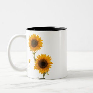 Sunlit Optimismus - Sonnenblumen Sketch Tasse