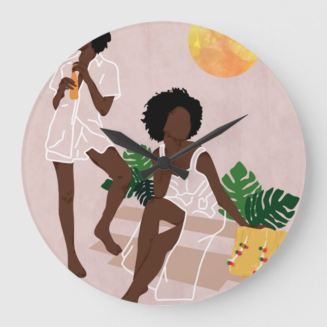 Sunlit Queens Große Wanduhr (Vorderseite)