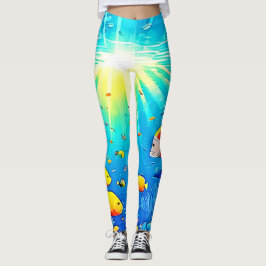 Sunlit Reef Life Glow Kunst Leggings
