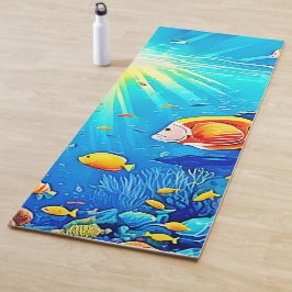 Sunlit Reef Life Glow Kunst Yogamatte