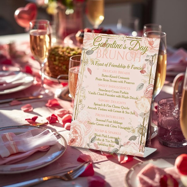 Sunlit Rococo Garden Galentine Brunch Florals Tea Sockelschild (Von Creator hochgeladen)