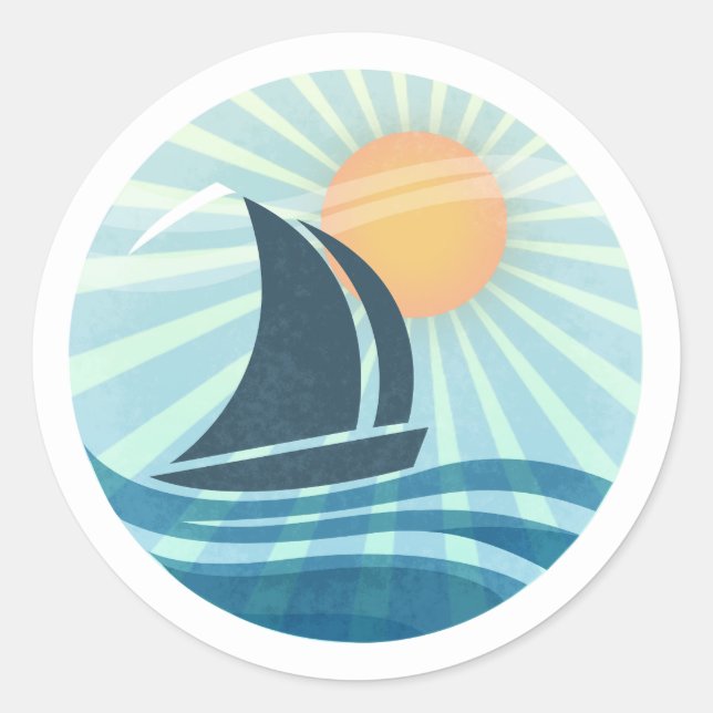 Sunlit Sail Sticker Aquamarin (Vorderseite)