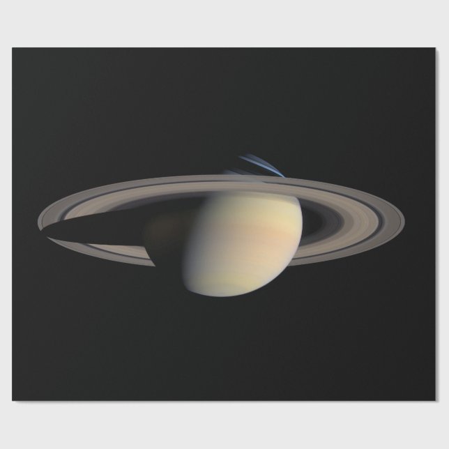 Sunlit Saturn Gas Giant Planet von Cassini Geschenkpapier (Flach)