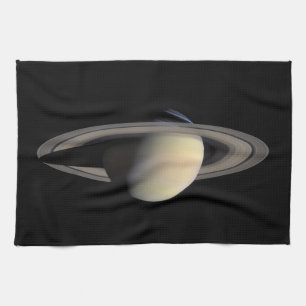 Sunlit Saturn Gas Giant Planet von Cassini Geschirrtuch