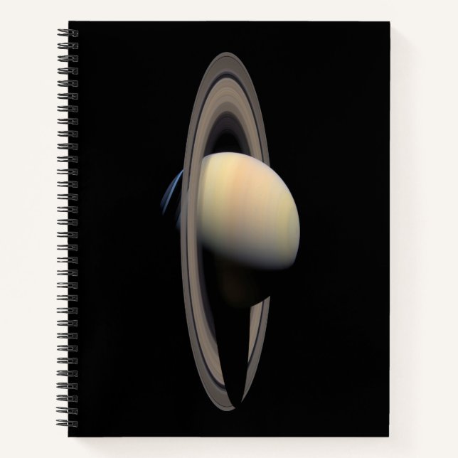 Sunlit Saturn Gas Giant Planet von Cassini Notizbuch (Vorderseite)