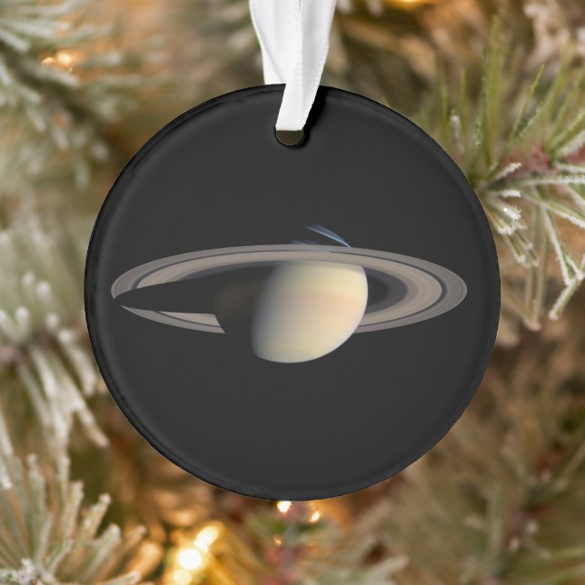 Sunlit Saturn Gas Giant Planet von Cassini Ornament (Baum)
