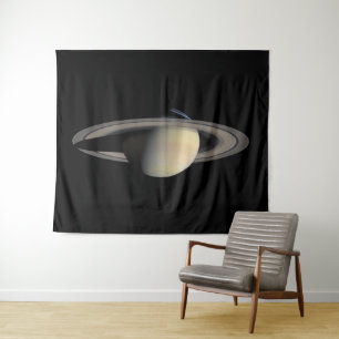 Sunlit Saturn Gas Giant Planet von Cassini Wandteppich