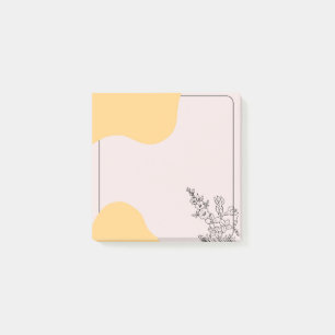 Sunlit Scribbles Floral Post-it Klebezettel