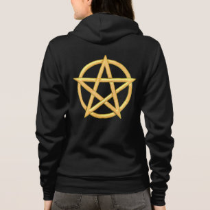 Sunlit Symmetry: Eine Citrine Pentagramm-Kreation Hoodie