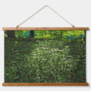 Sunlit Underwachstum. Blackweir Woods, Cardiff Wandteppich Mit Holzrahmen