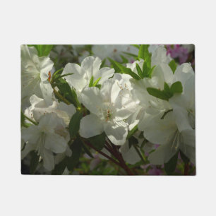 Sunlit White Azaleas Schöne Frühlingsblumen Fußmatte