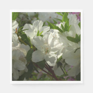 Sunlit White Azaleas Schöne Frühlingsblumen Serviette